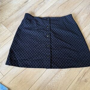 & Other Stories Black Patterned Mini Skirt
